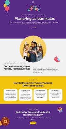 Barnjubileum - HTML-Sidmall