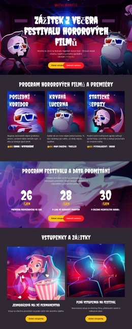 Šablona CSS Pro Festival Hororových Filmů