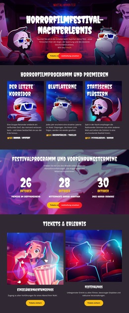 Horrorfilmfestival – Kostenlos Herunterladbares WordPress-Theme