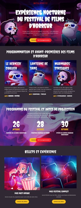 Festival Du Film D'Horreur - Modèles De Thèmes HTML5 Gratuits