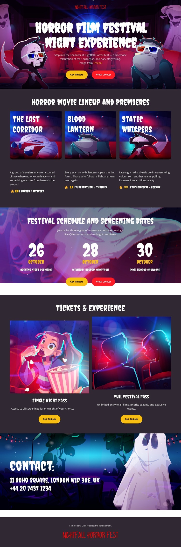 Horror Film Festival HTML5 Template