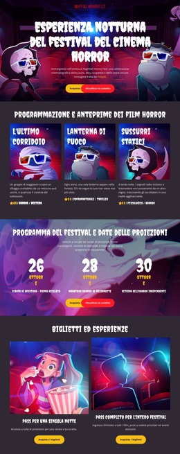 Modello CSS Per Festival Del Cinema Horror