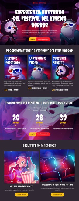 Festival Del Cinema Horror - Modelli Di Temi HTML5 Gratuiti