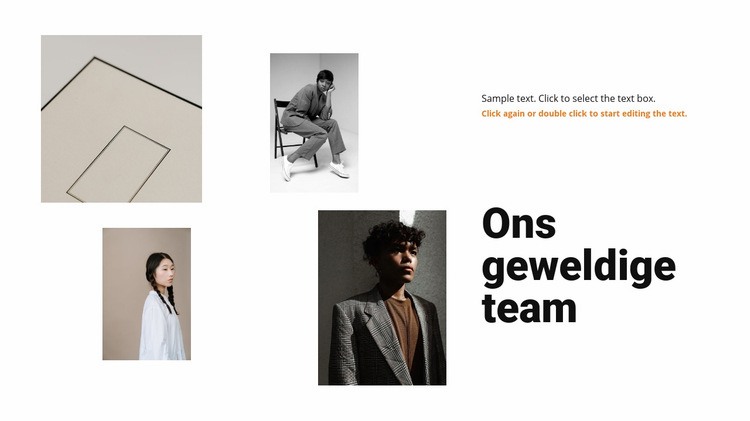 Vier meiden van het team HTML5-sjabloon