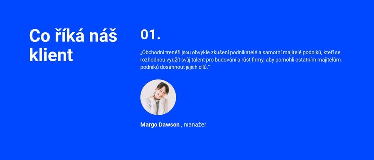 Co říkají naši zákazníci Šablona CSS