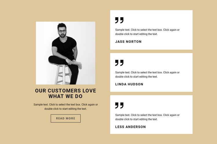 Our user love what we do CSS Template