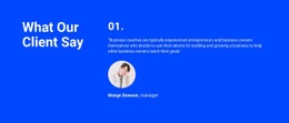 Amit Ügyfeleink Mondanak - HTML Website Builder