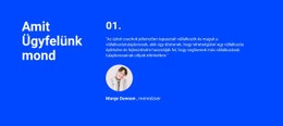 Amit Ügyfeleink Mondanak HTML Sablon