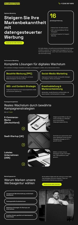 Digitale Werbeagentur - HTML-Webseitenvorlage