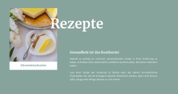 Zitronen-Käsekuchen - Responsive Landingpage