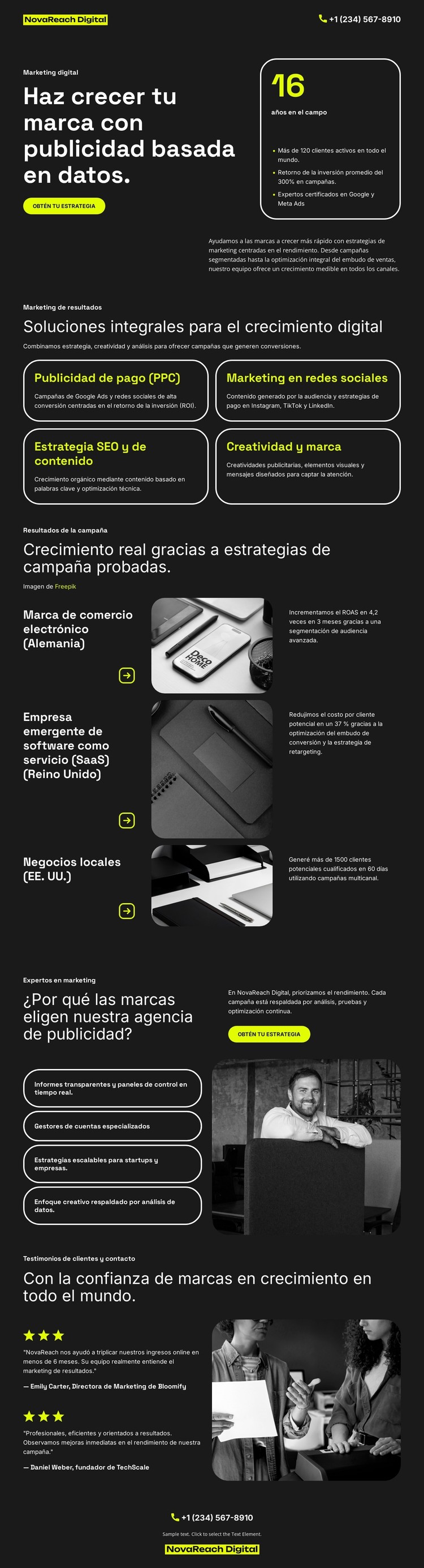 Agencia de publicidad digital Plantilla CSS