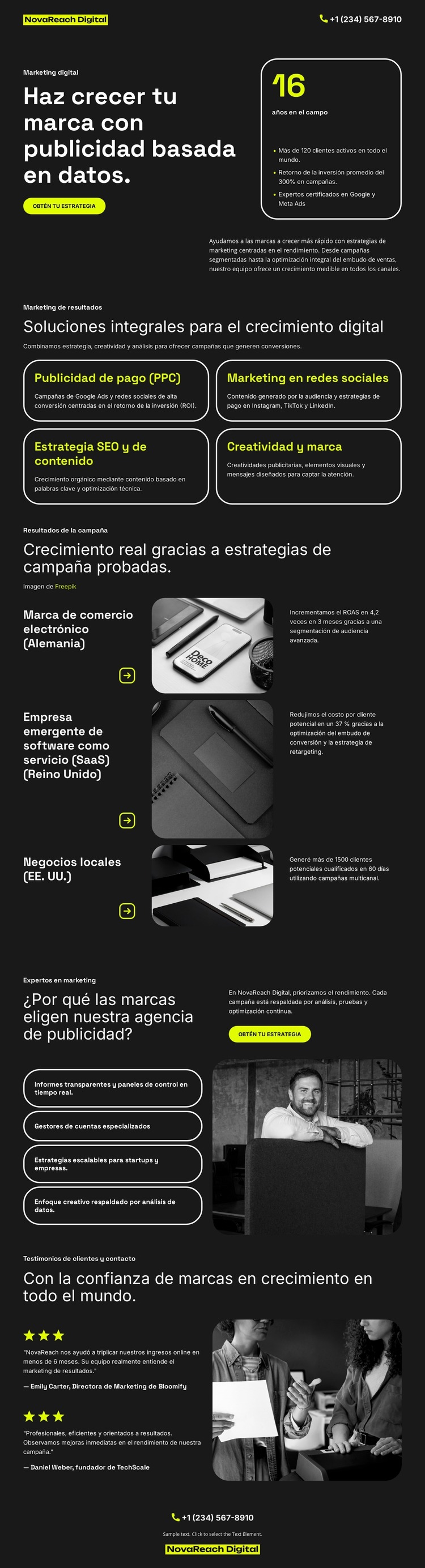 Agencia de publicidad digital Plantilla Joomla