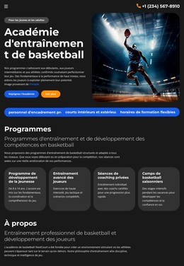 Thème WordPress Premium Pour École D'Entraînement De Basketball