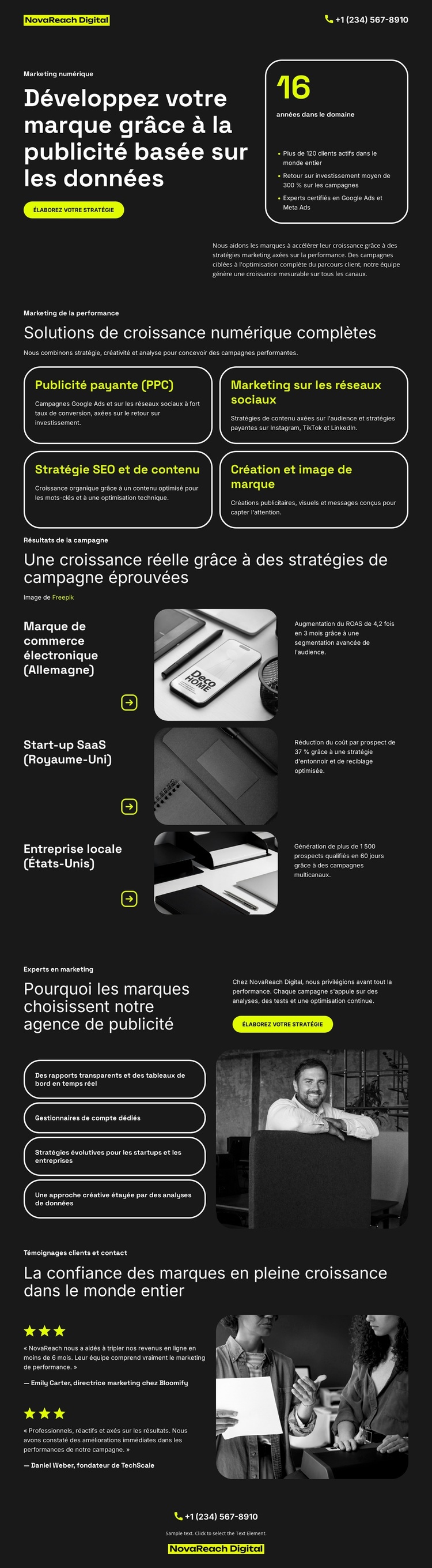 Agence de publicité numérique Thème WordPress