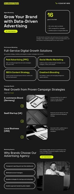 Premium Html Code For Digital Advertising Agency