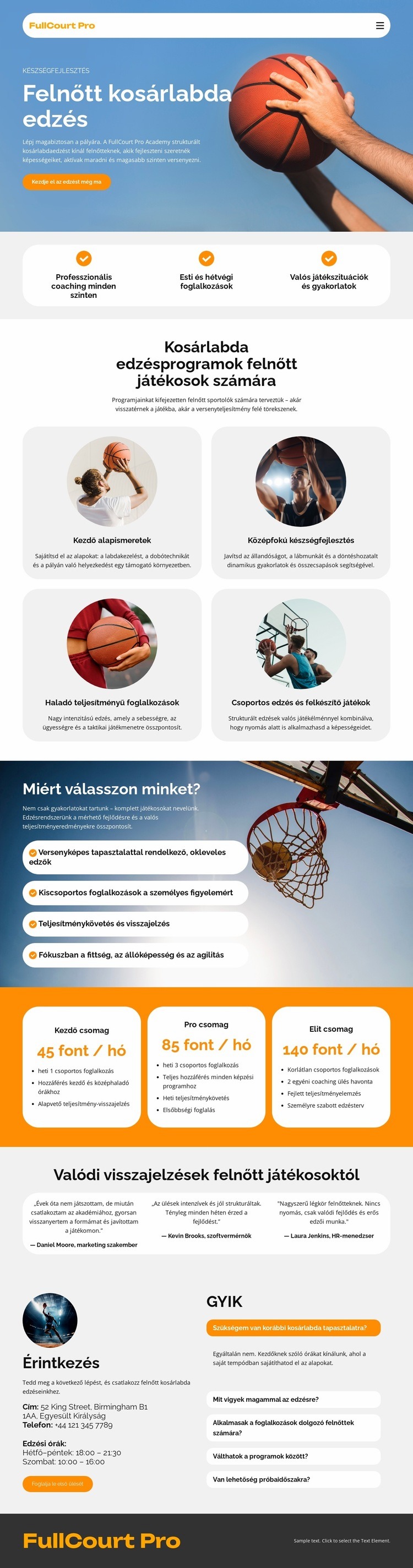 Felnőtt kosárlabda edzés Sablon