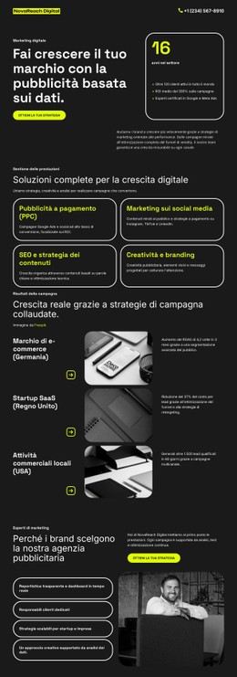 Agenzia Di Pubblicità Digitale Template HTML CSS Semplice