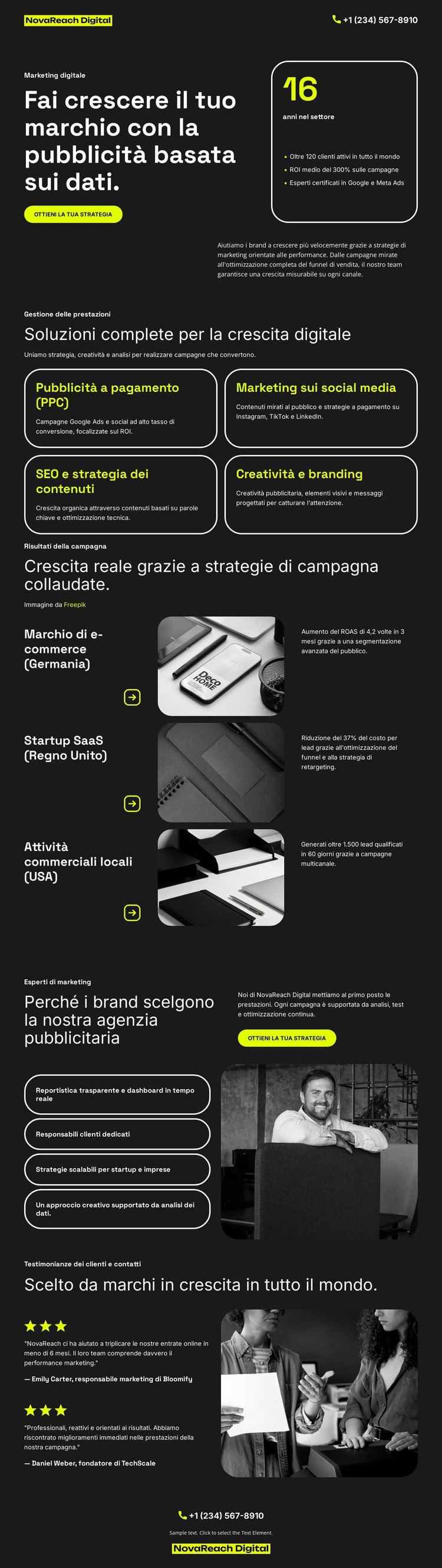 Agenzia di pubblicità digitale Modello CSS