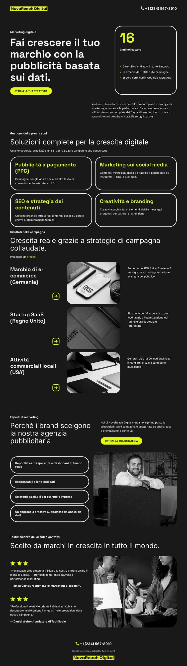 Agenzia di pubblicità digitale Modello HTML