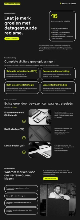 Digitaal Reclamebureau - Aanpasbaar Professioneel WordPress-Thema