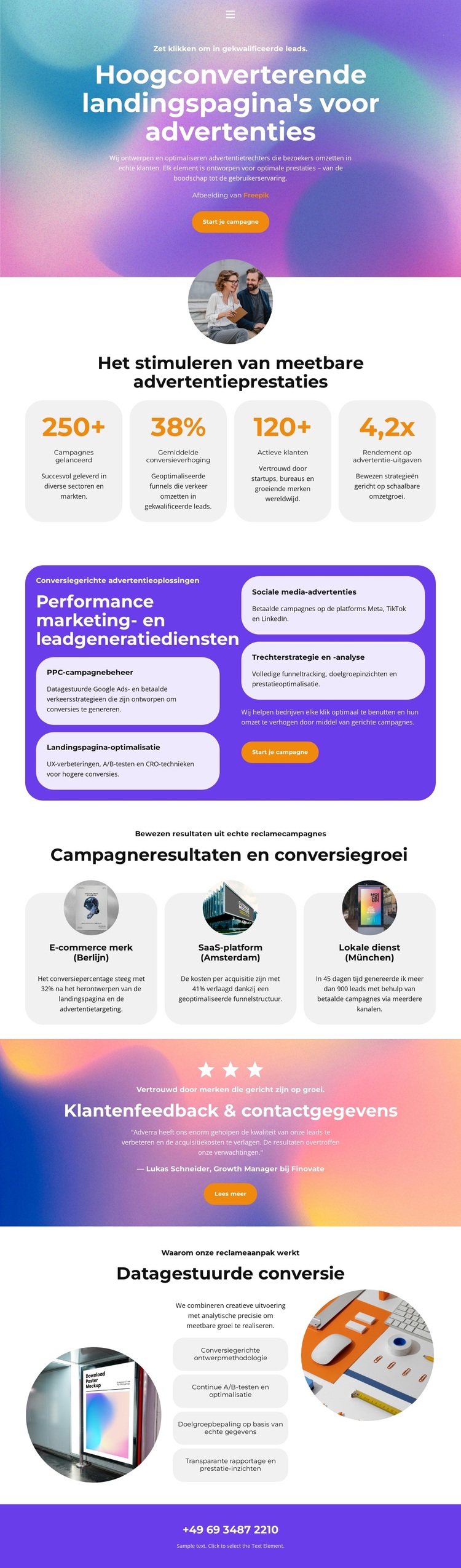 Marketingtrechter landingspagina WordPress-thema