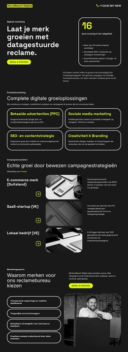 Digitaal Reclamebureau - Sjabloon Voor Zakelijke Premiumwebsites