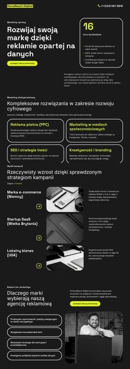 Agencja Reklamy Cyfrowej Prosty Szablon HTML CSS