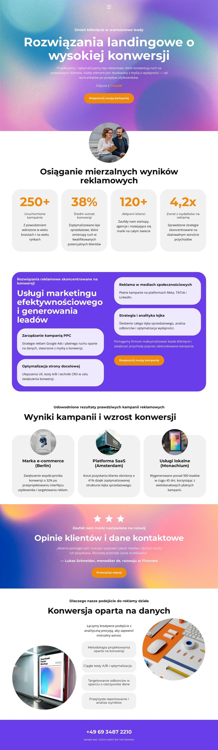 Lejek marketingowy Szablon witryny sieci Web