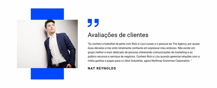 Leia opiniões sobre nós Landing Page