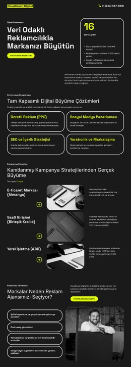 Dijital Reklam Ajansı Basit HTML CSS Şablonu