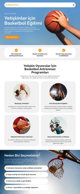 Yetişkinler Için Basketbol Eğitimi - Ücretsiz Şablon