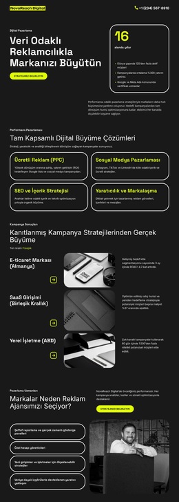 Dijital Reklam Ajansı - Sürükle Ve Bırak WordPress Teması