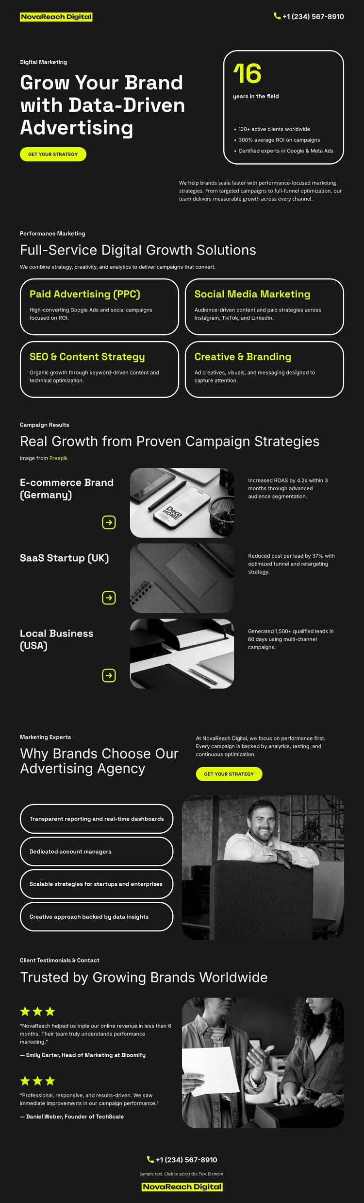 Digital Advertising Agency Website Design