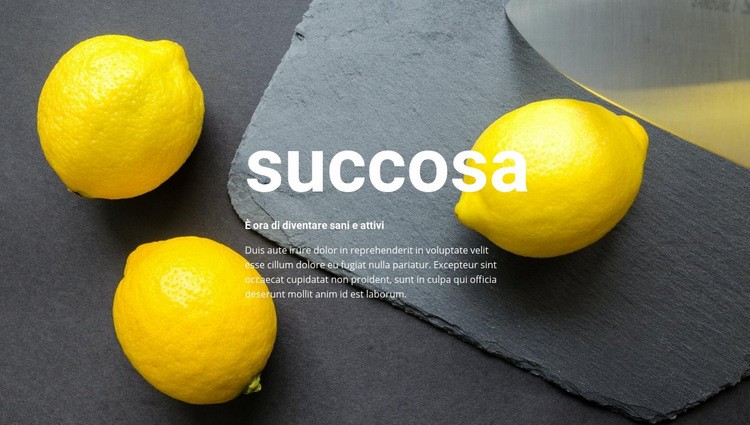 Ricette succose Mockup del sito web