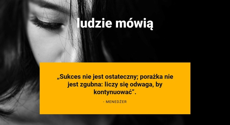 Klient mówi Szablon jednej strony