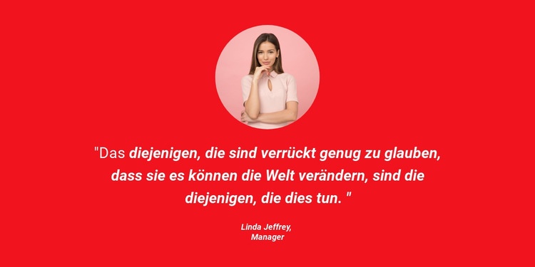 Foto und Testimonials Website design