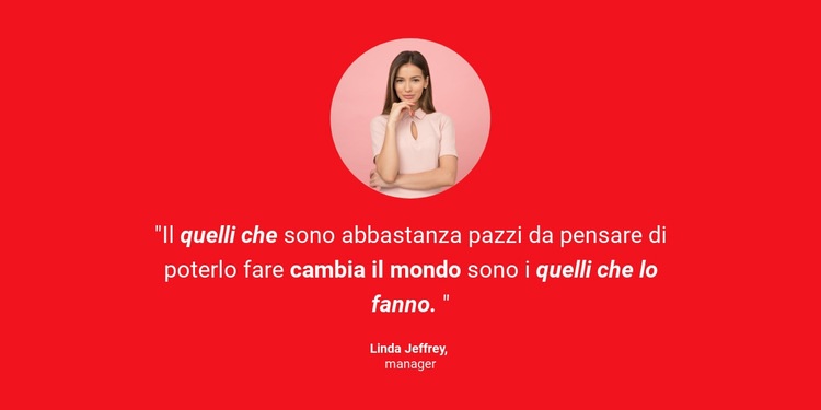 Foto e testimonianze Modelli di Website Builder