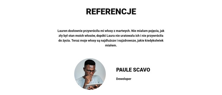 Co myślą nasi klienci Szablon HTML5