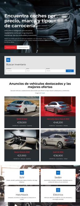 Listados De Concesionarios De Automóviles - Tema Definitivo De WordPress
