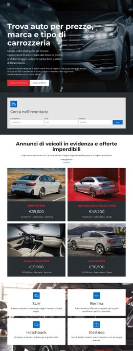 Elenco Dei Concessionari Auto Template Pagina CSS