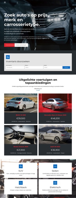 Autodealerlijsten Websitebouwers