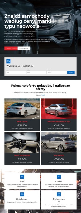 Listy Dealerów Samochodowych Szablon Strony CSS
