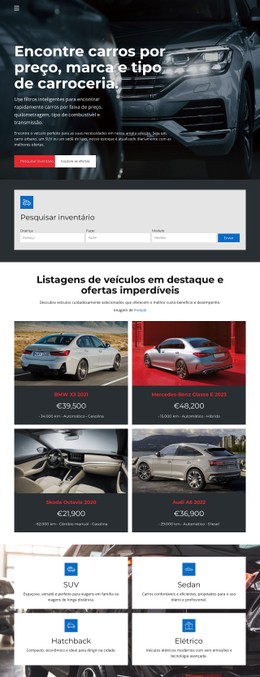 Listagens De Concessionárias De Automóveis Template CSS