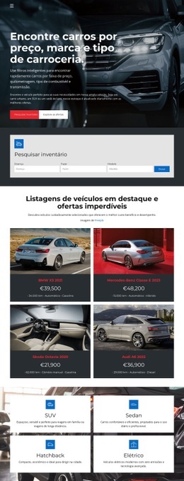 Modelo HTML5 Exclusivo Para Listagens De Concessionárias De Automóveis