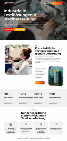 Industrielle Textilherstellung Bauunternehmen