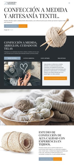 HTML Gratuito Para Artesanía Textil A Medida