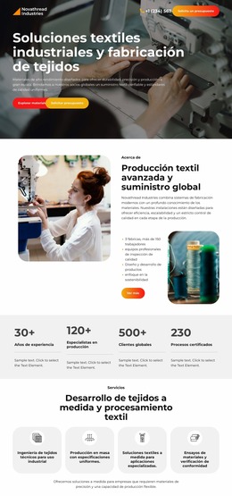 Fabricación De Textiles Industriales Formulario De Contacto