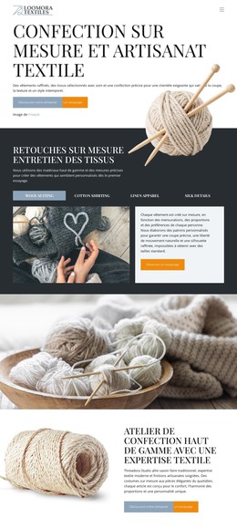 HTML Gratuit Pour Artisanat Textile Sur Mesure