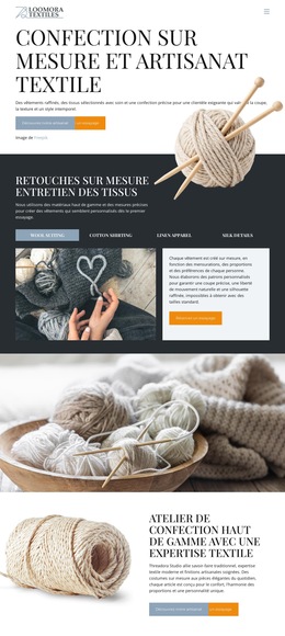 Fonctionnalité De Mise En Page Pour Artisanat Textile Sur Mesure