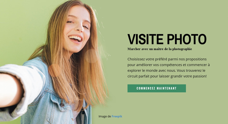 Voyagez avec un photographe professionnel Modèle de site Web